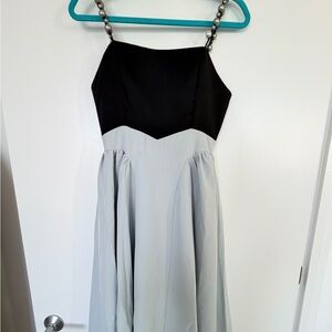 Chic Black and Gray Mini Dress